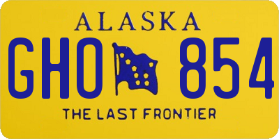 AK license plate GHO854