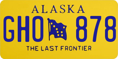 AK license plate GHO878