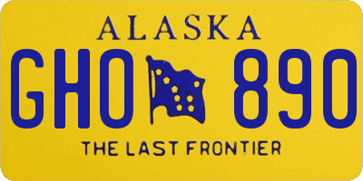 AK license plate GHO890