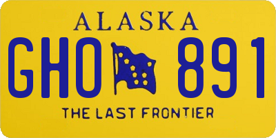 AK license plate GHO891