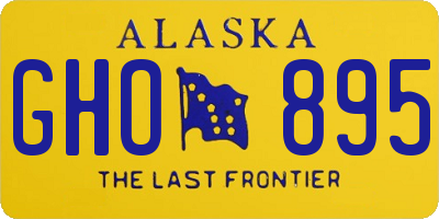 AK license plate GHO895