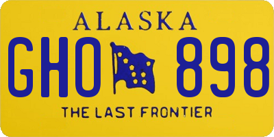 AK license plate GHO898