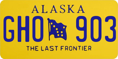 AK license plate GHO903