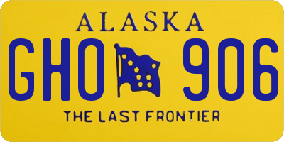 AK license plate GHO906