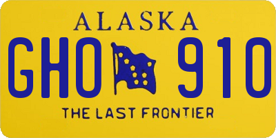 AK license plate GHO910