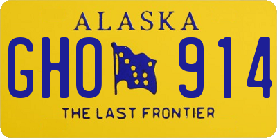 AK license plate GHO914