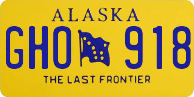 AK license plate GHO918