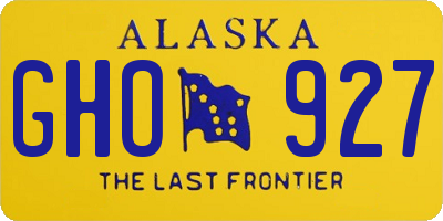 AK license plate GHO927