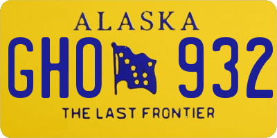 AK license plate GHO932