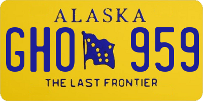AK license plate GHO959