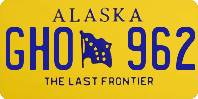 AK license plate GHO962