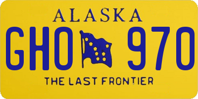AK license plate GHO970