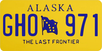 AK license plate GHO971