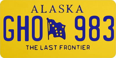 AK license plate GHO983