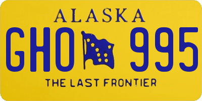 AK license plate GHO995