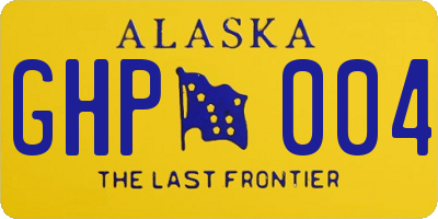 AK license plate GHP004