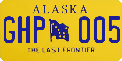 AK license plate GHP005