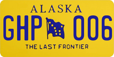 AK license plate GHP006