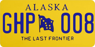AK license plate GHP008