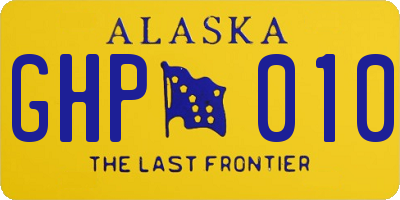 AK license plate GHP010