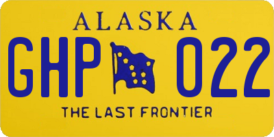 AK license plate GHP022