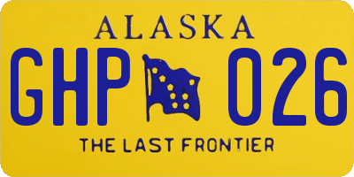AK license plate GHP026