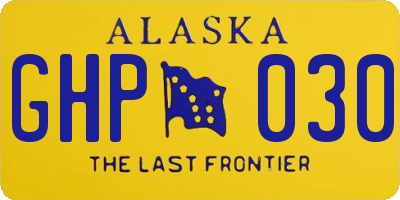 AK license plate GHP030