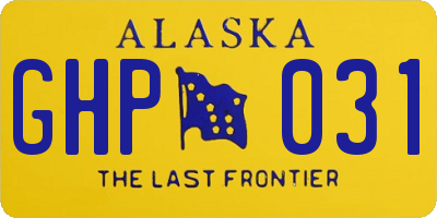 AK license plate GHP031