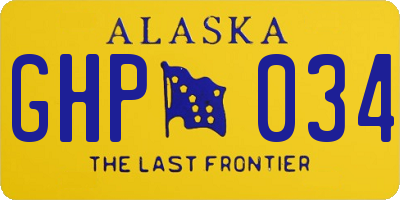 AK license plate GHP034