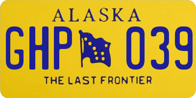 AK license plate GHP039