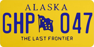 AK license plate GHP047