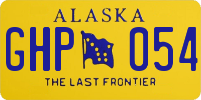 AK license plate GHP054