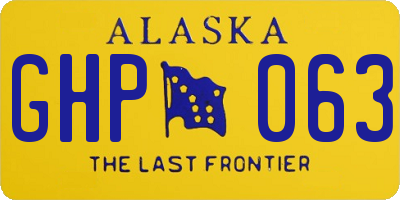 AK license plate GHP063