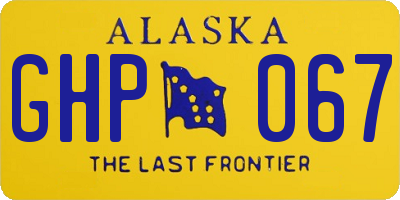 AK license plate GHP067