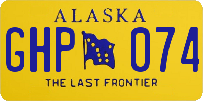 AK license plate GHP074