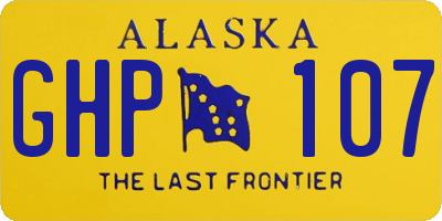 AK license plate GHP107