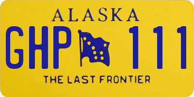 AK license plate GHP111