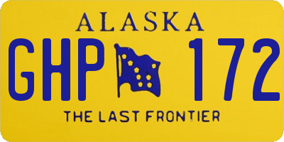 AK license plate GHP172