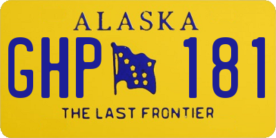 AK license plate GHP181