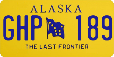 AK license plate GHP189