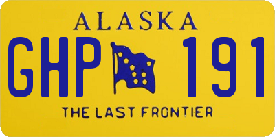 AK license plate GHP191