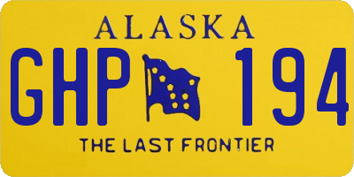 AK license plate GHP194
