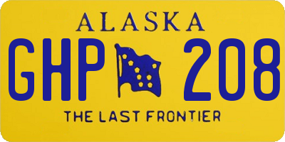 AK license plate GHP208