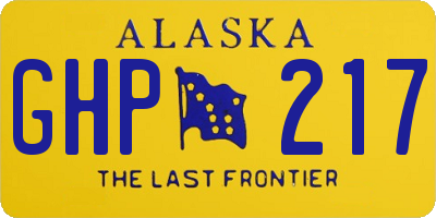 AK license plate GHP217