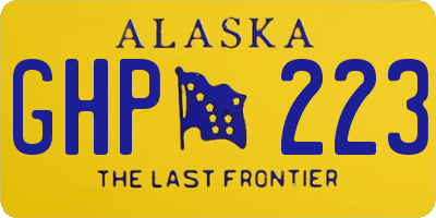 AK license plate GHP223