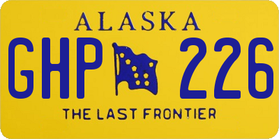 AK license plate GHP226