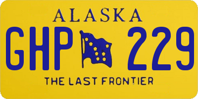 AK license plate GHP229