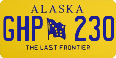 AK license plate GHP230