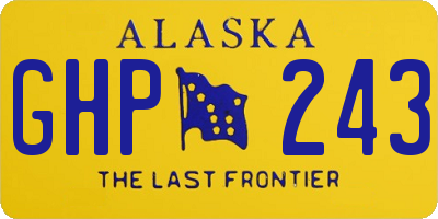 AK license plate GHP243