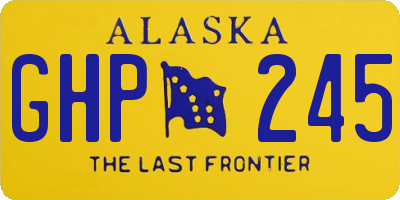 AK license plate GHP245